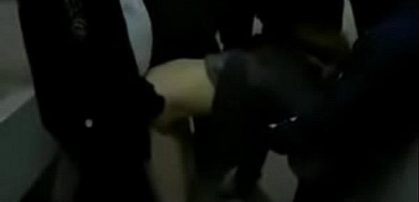  Japanese slut gangbang in public toilet